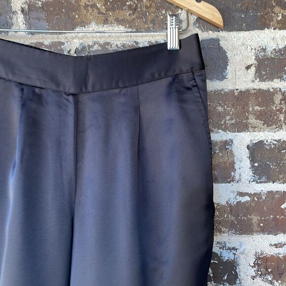 J. McLaughlin Amaya Black Satin Wide Leg Pants XS - Picture 3 of 7